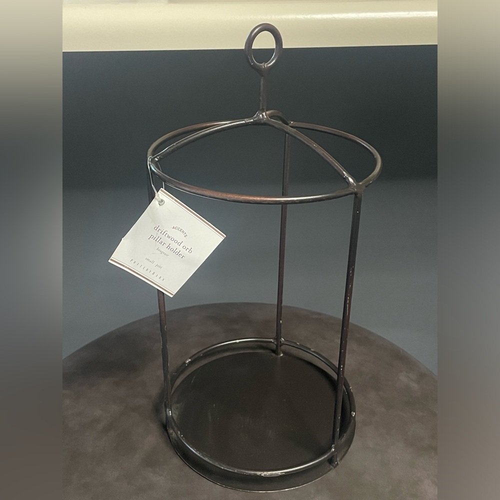 Pottery Barn Driftwood Orb Pillar Holder